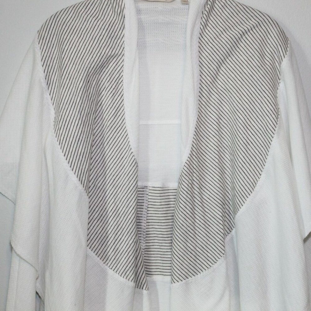 ✨2/$20 Soft Surroundings Open Front Drape Cardigan White Women's Small H12770 - Picture 5 of 12